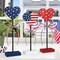 4th of July Tiered Tray Decor Wooden Love Set – 3 PCS Rustic Patriotic Table Decorations for Labor Day, Veterans Day, Independence Day, Red White & Blue Home Décor (Retro)
